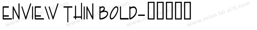 Enview Thin Bold字体转换